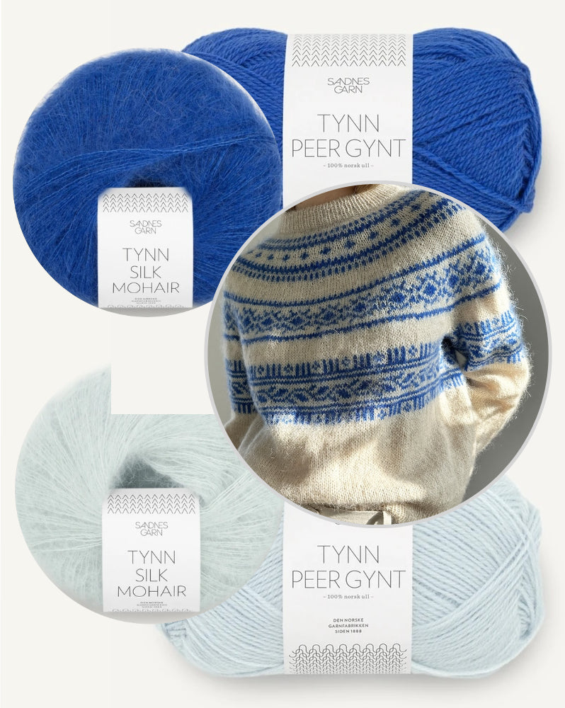 Sienne Yuki Jacquard Knit - Sky Blue Sienne Yuki Jacquard Knit - Sky Blue