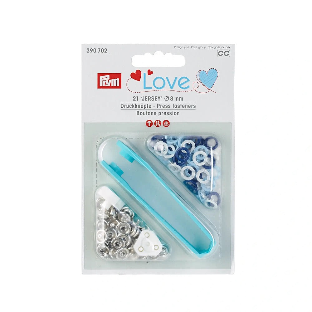 Prym, love collection, Druckknöpfe Set mit Werkzeug, blau, 2