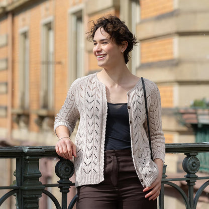 Light Drift Cardigan | luftiges Lochmuster aus Nepal von Pascuali