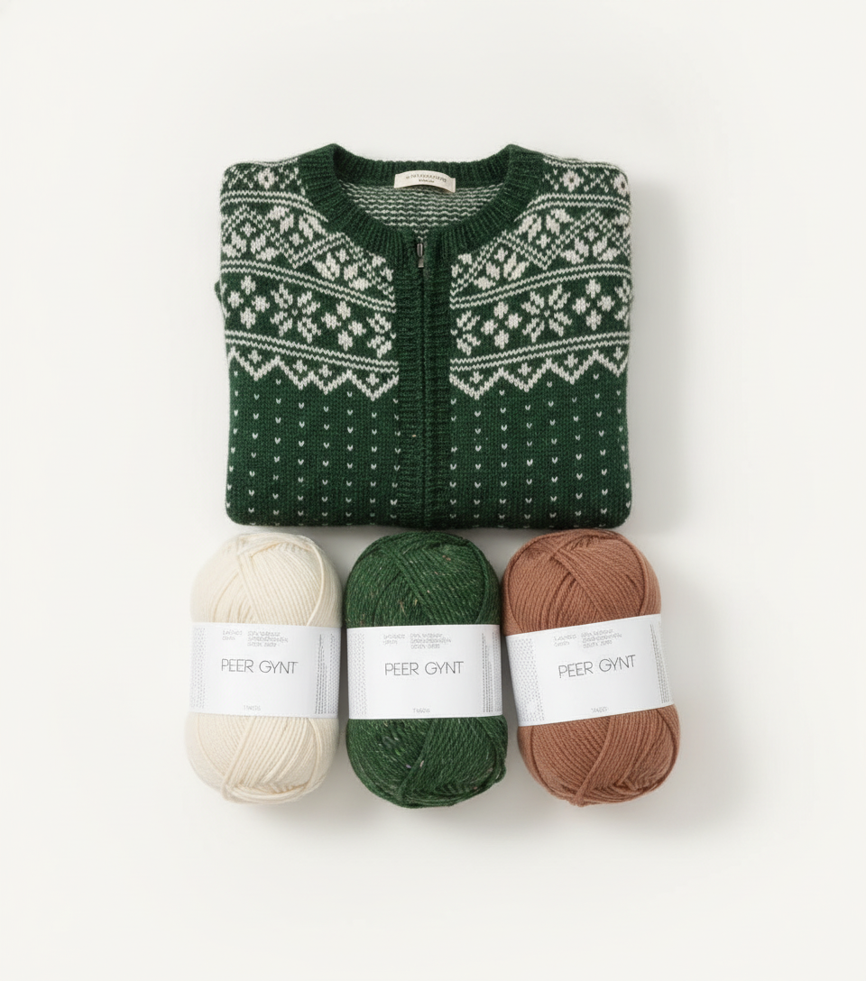 Telemark Man | robuster Cardigan aus Peer Gynt von Sandnes Garn