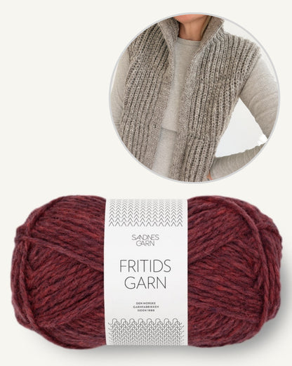 Puffer Vest | fluffige Weste aus Fritidsgarn von Sandnes Garn