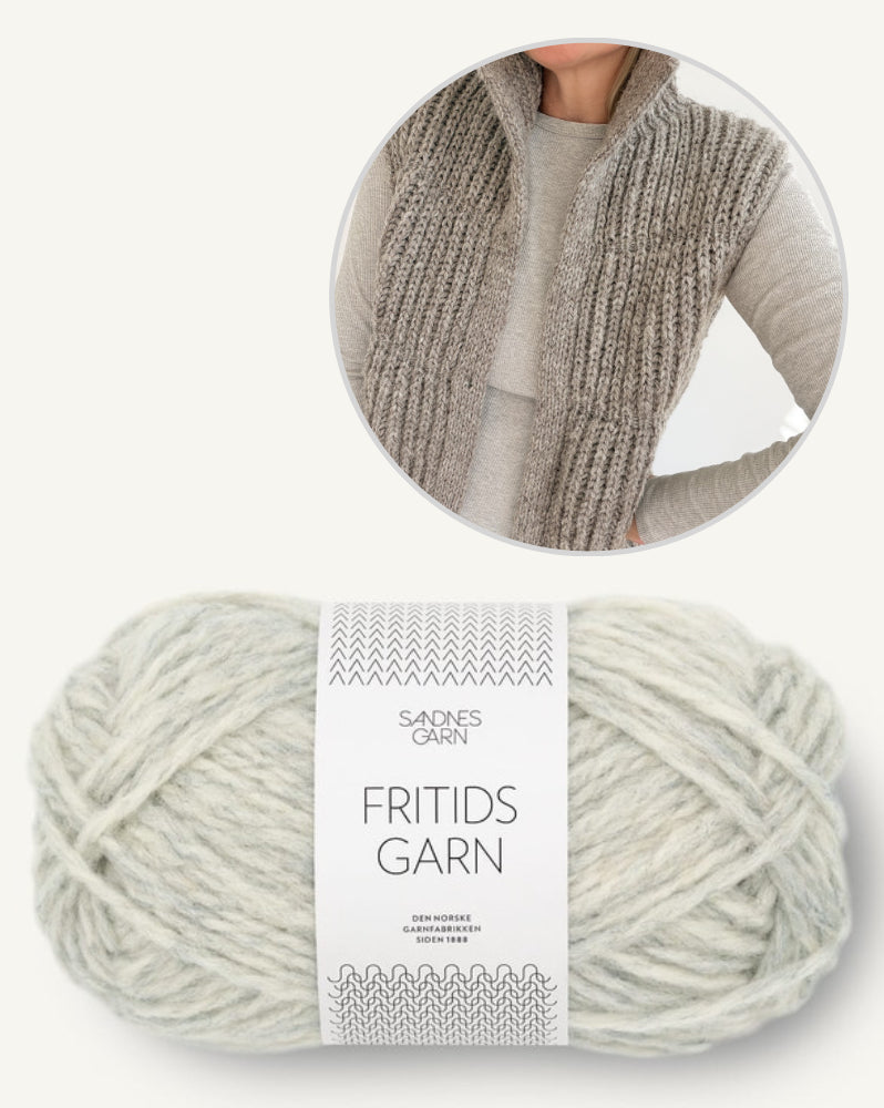 Puffer Vest | fluffige Weste aus Fritidsgarn von Sandnes Garn