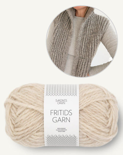 Puffer Vest | fluffige Weste aus Fritidsgarn von Sandnes Garn