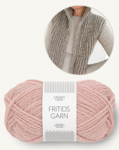Puffer Vest | fluffige Weste aus Fritidsgarn von Sandnes Garn