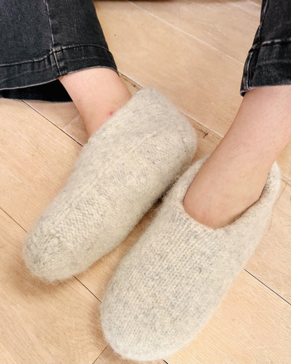 Family Filzhausschuhe | gemütlich und doppelt warm aus Fritidsgarn von Sandnes Garn