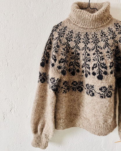 Blueberry Sweater | Beerenmuster aus Plötulopi und Tynn Silk Mohair