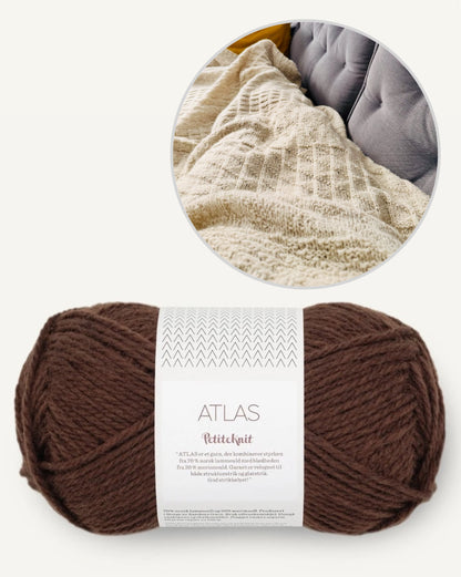 Jahresdecke | feine Musterstreifen aus Atlas von Sandnes Garn