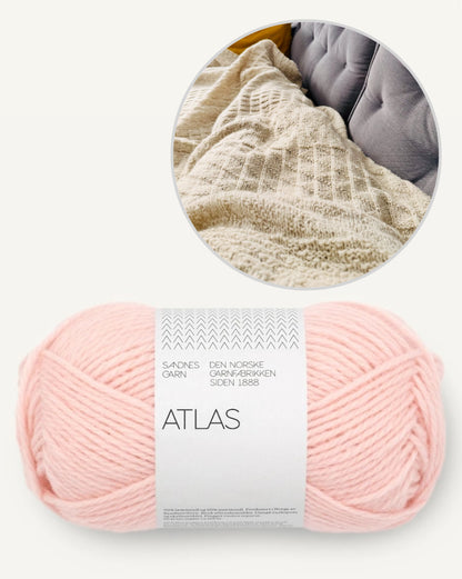 Jahresdecke | feine Musterstreifen aus Atlas von Sandnes Garn