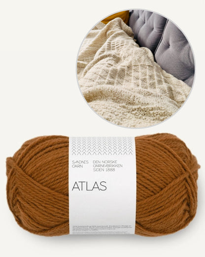 Jahresdecke | feine Musterstreifen aus Atlas von Sandnes Garn
