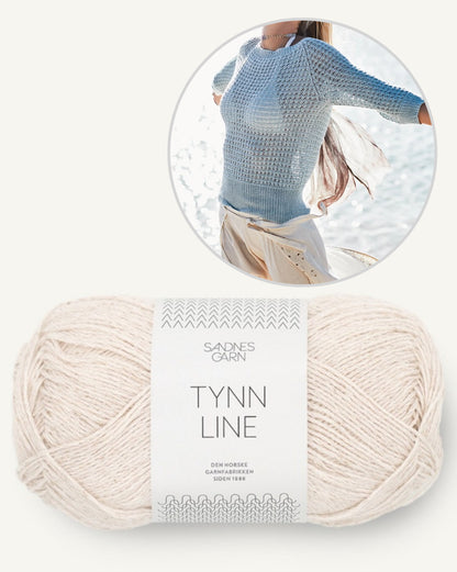 Raglannetz Pullover | perfekter Strandpullover aus Tynn Line von Sandnes Garn