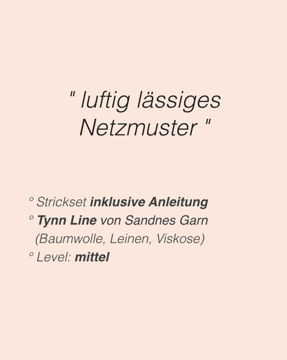 Raglannetz Pullover | perfekter Strandpullover aus Tynn Line von Sandnes Garn