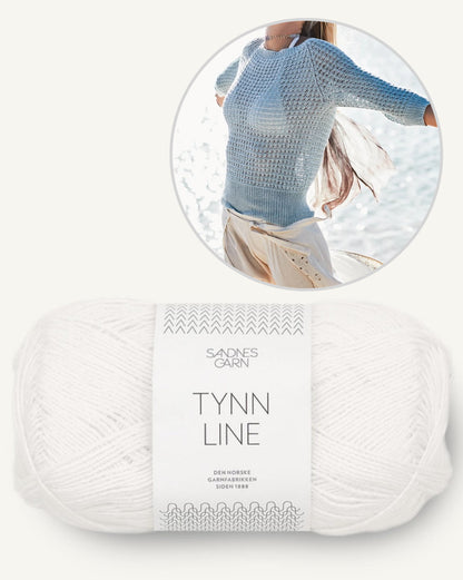 Raglannetz Pullover | perfekter Strandpullover aus Tynn Line von Sandnes Garn