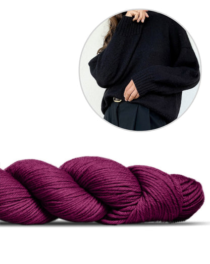 Verfijnde schoudertrui | nonchalant elegant van Lovely Merino Treat van Rosy Green Wool