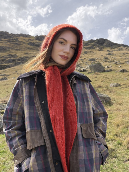 Briar Hood | romantic hooded scarf in Le Lambswool and Le Petit Silk & Mohair by Biches & Bûches