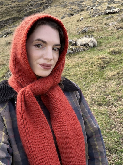 Briar Hood | romantic hooded scarf in Le Lambswool and Le Petit Silk & Mohair by Biches & Bûches