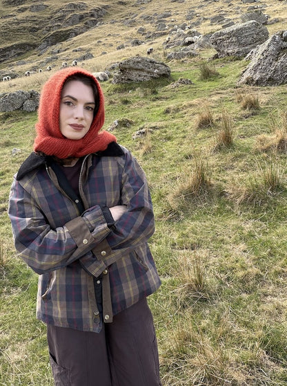 Briar Hood | romantic hooded scarf in Le Lambswool and Le Petit Silk & Mohair by Biches & Bûches
