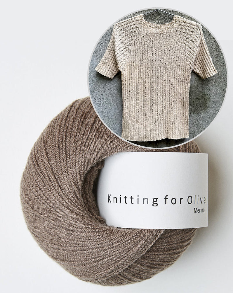 Rib Tee | feminines Shirt aus Merino von Knitting for Olive