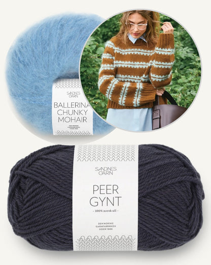 Ridge Sweater | flauschiges Muster mit Peer Gynt und Ballerina Chunky Mohair - DIY 2507