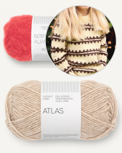 Ridge Sweater Junior - Borstet | kuschelweich aus Atlas und Borstet Alpakka von Sandnes Garn