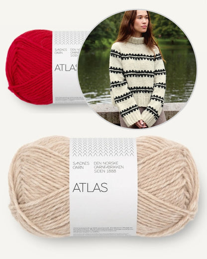 Ridge Sweater | detaillierte Streifen aus Atlas von Sandnes Garn