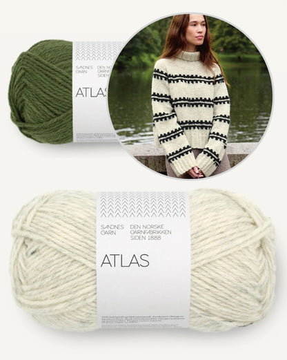 Ridge Sweater | detaillierte Streifen aus Atlas von Sandnes Garn