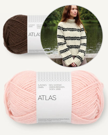 Ridge Sweater | detaillierte Streifen aus Atlas von Sandnes Garn