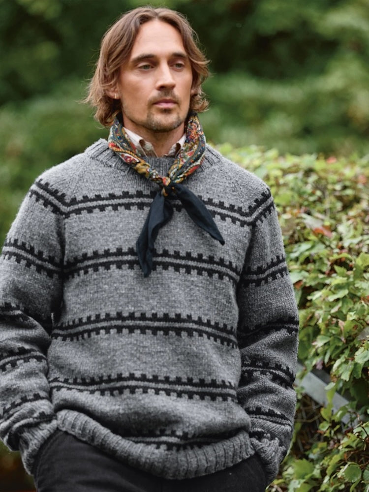 Ridge Sweater Man | schöne Streifen aus Atlas von Sandnes Garn