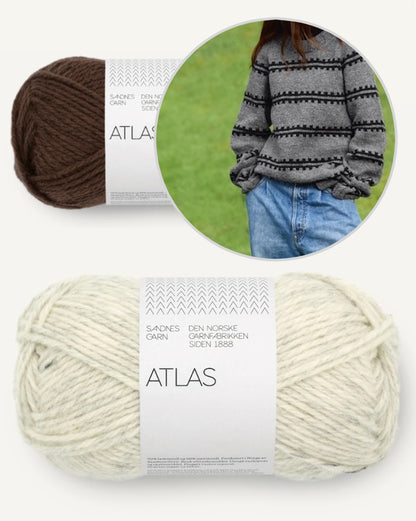 Ridge Sweater Man | schöne Streifen aus Atlas von Sandnes Garn