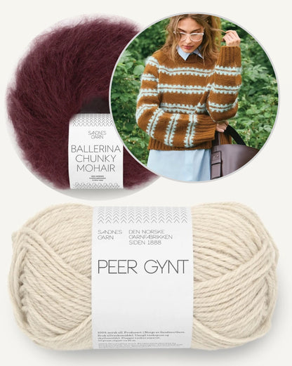 Ridge Sweater | flauschiges Muster mit Peer Gynt und Ballerina Chunky Mohair - DIY 2507