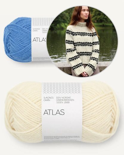 Ridge Sweater | detaillierte Streifen aus Atlas von Sandnes Garn
