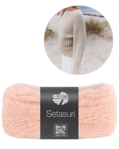 Lana Grossa Rippenraglan Sweater mit Setasuri 12
