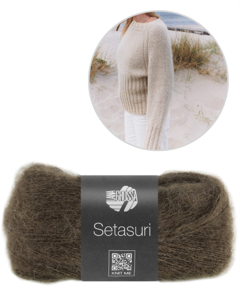 Lana Grossa Rippenraglan Sweater mit Setasuri 14