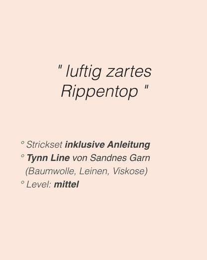 Rippesinglet | zartes Rippentop aus Tynn Line von Sandnes Garn