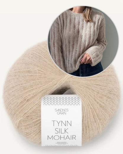 Ripple Loop Sweater | zarte Mohairbluse aus Tynn Silk Mohair von Sandnes Garn