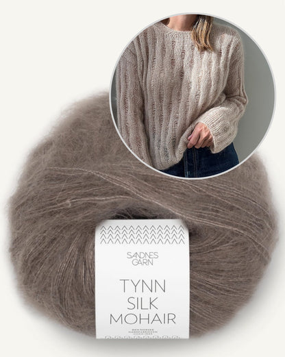 Ripple Loop Sweater | zarte Mohairbluse aus Tynn Silk Mohair von Sandnes Garn