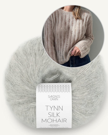Ripple Loop Sweater | zarte Mohairbluse aus Tynn Silk Mohair von Sandnes Garn