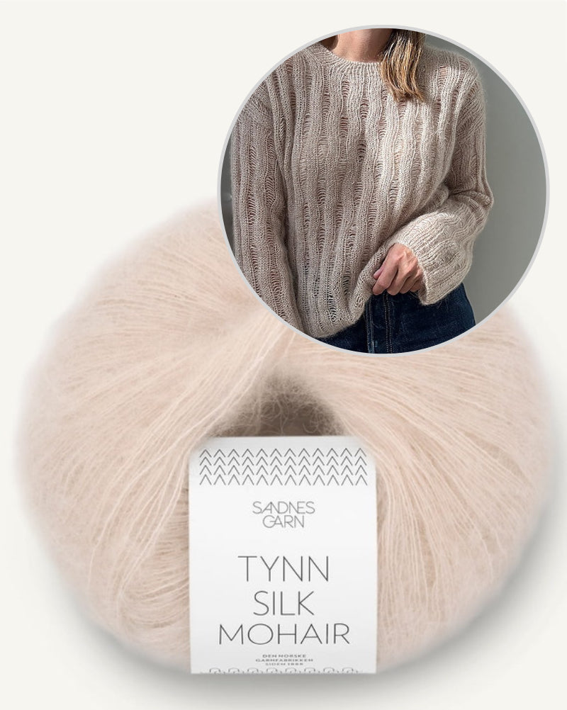 Ripple Loop Sweater | zarte Mohairbluse aus Tynn Silk Mohair von Sandnes Garn