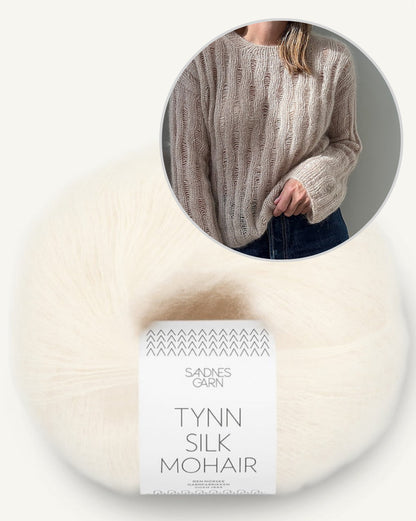 Ripple Loop Sweater | zarte Mohairbluse aus Tynn Silk Mohair von Sandnes Garn