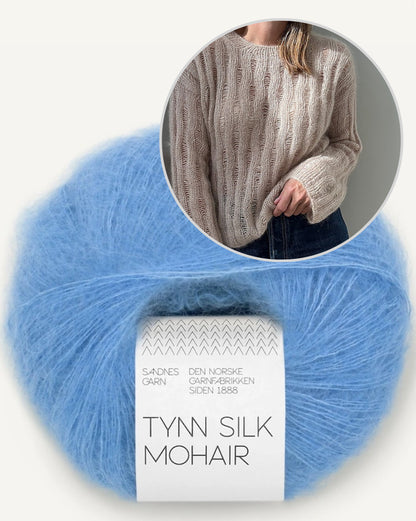 Ripple Loop Sweater | zarte Mohairbluse aus Tynn Silk Mohair von Sandnes Garn