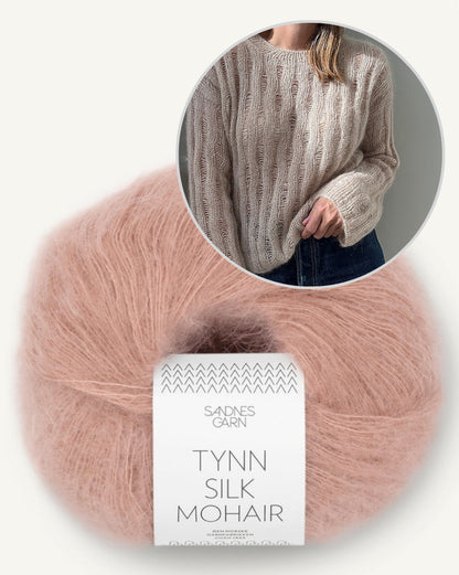 Ripple Loop Sweater | zarte Mohairbluse aus Tynn Silk Mohair von Sandnes Garn