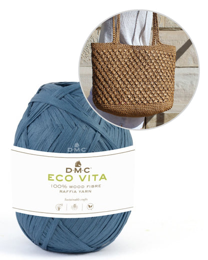 Riviera Bag | gehäkelte Strandtasche aus Eco Vita Raffia von DMC