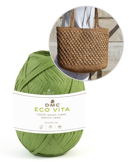 Riviera Bag | gehäkelte Strandtasche aus Eco Vita Raffia von DMC