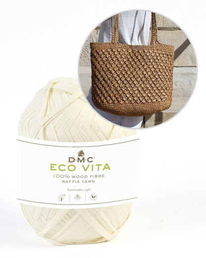 Riviera Bag | gehäkelte Strandtasche aus Eco Vita Raffia von DMC