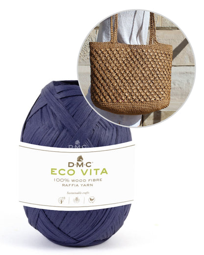 Riviera Bag | gehäkelte Strandtasche aus Eco Vita Raffia von DMC