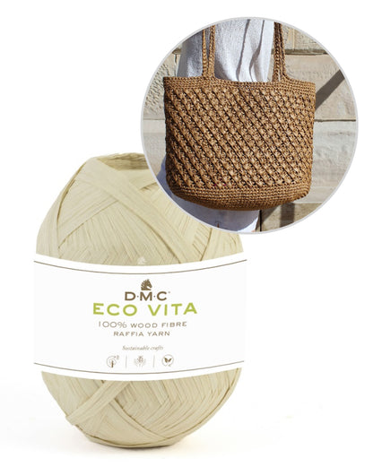 Riviera Bag | gehäkelte Strandtasche aus Eco Vita Raffia von DMC