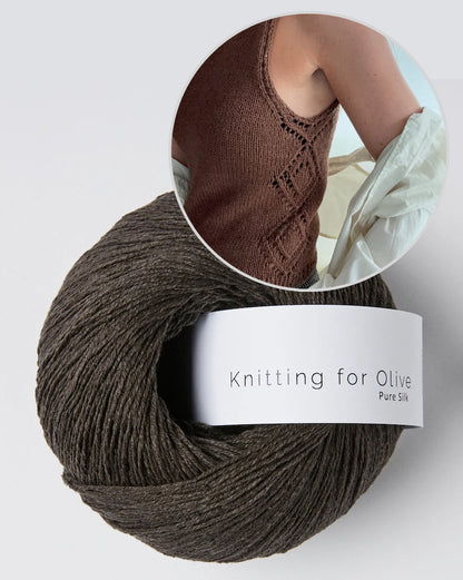 Romy Top | mit seitlcihem Lochmuster aus Pure Silk von Knitting for Olive