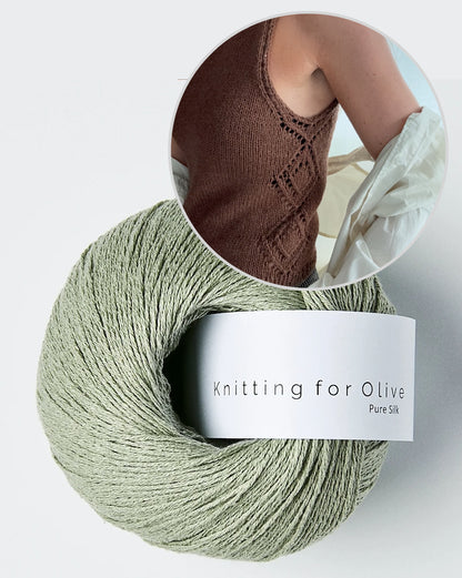 Romy Top | mit seitlcihem Lochmuster aus Pure Silk von Knitting for Olive
