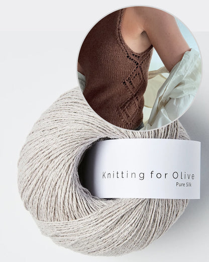 Romy Top | mit seitlcihem Lochmuster aus Pure Silk von Knitting for Olive