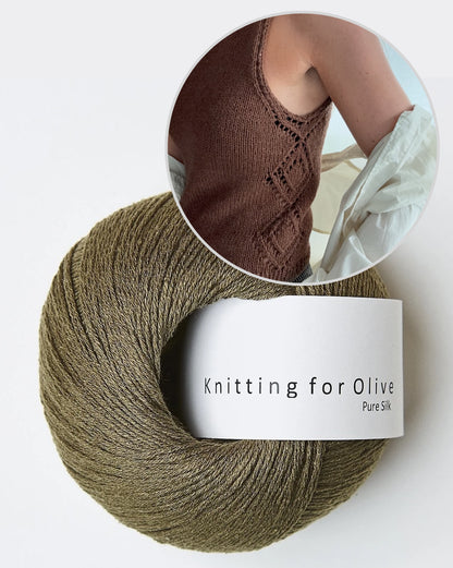 Romy Top | mit seitlcihem Lochmuster aus Pure Silk von Knitting for Olive