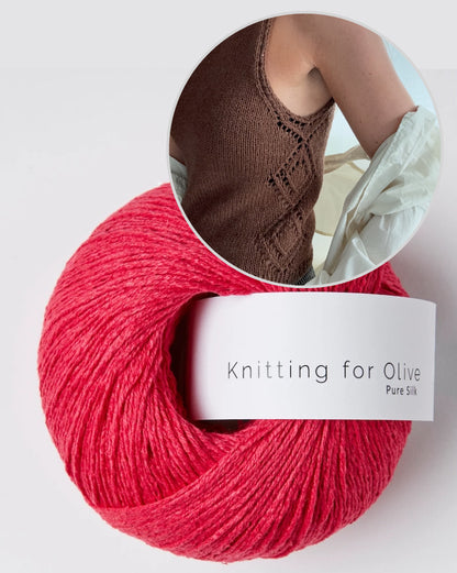 Romy Top | mit seitlcihem Lochmuster aus Pure Silk von Knitting for Olive